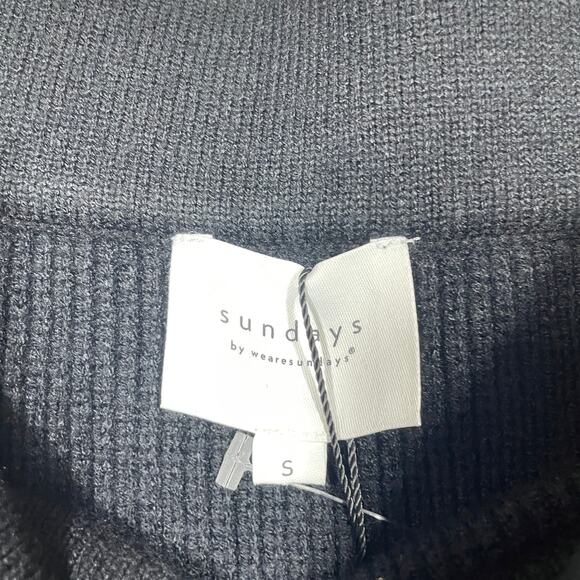 We Are Sundays Small Josephine Rib Knit A Line Skirt Black White Stripe Flared - Picture 5 of 9